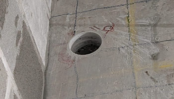 Concrete and GPR scanning before coring, drilling, or cutting